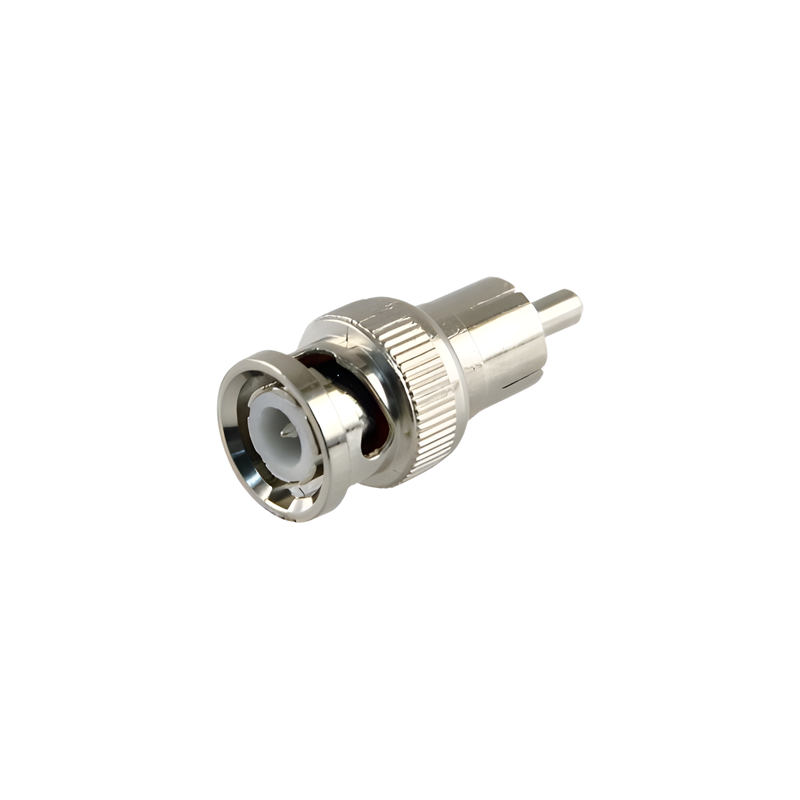 Adaptador en Línea / BNC Macho a RCA Macho / 75 Ohm / 13.9x35 mm / RG-59 y RG-6