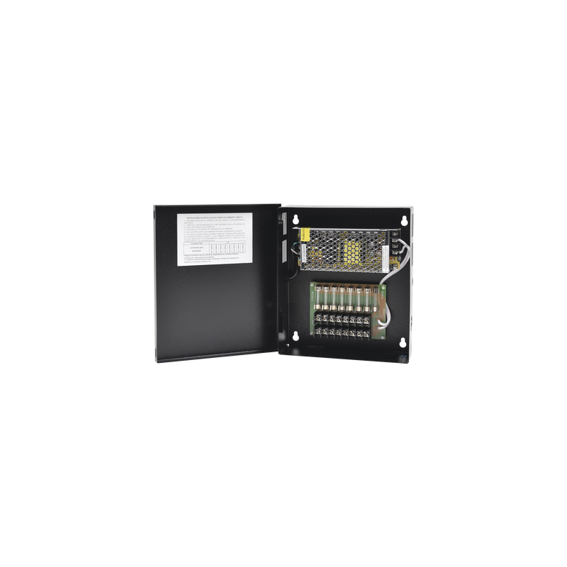 Fuente Poder EPCOM 12Vdc 5A 8 Cámaras CCTV Fusibles