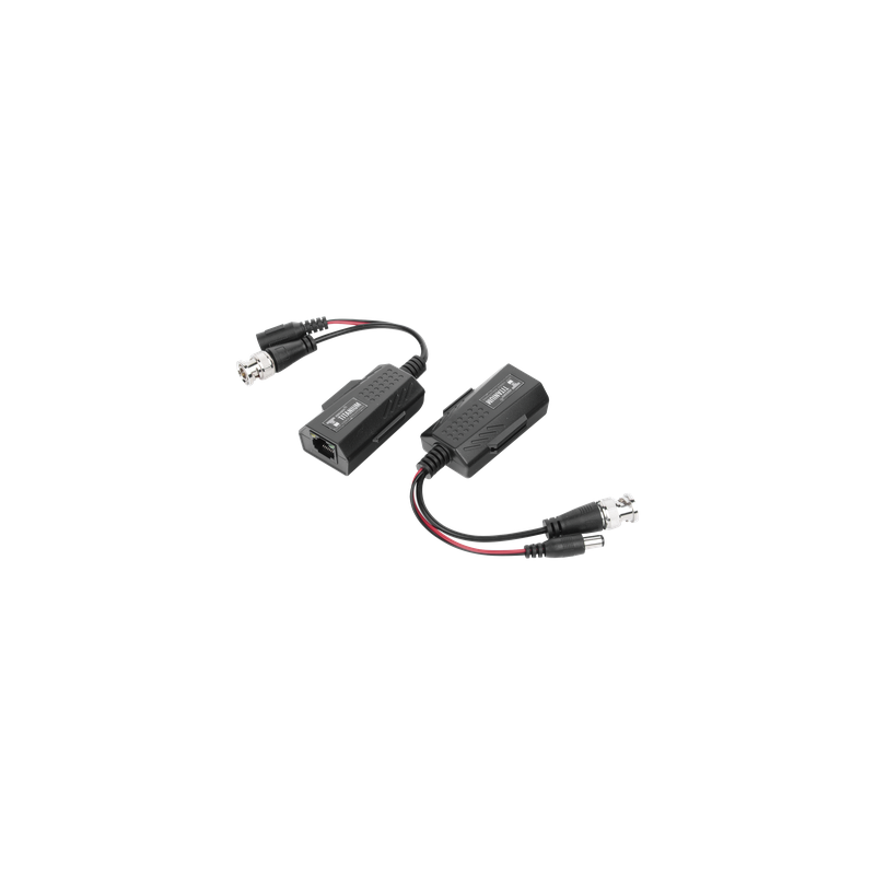 Kit de Transceptores Activos / Transmisión 4K / 150 m (492.1 ft) / Alimentación 12V/24V CC/CA / UTP Cat5e/6 / Compatible HD-TVI, HD-CVI, AHD, CVBS