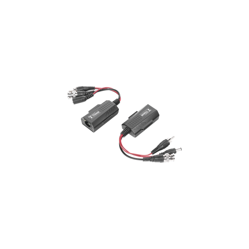 Kit de Transceptores Activos / Transmisión 4K / 150 m (492.1 ft) / Alimentación 12/24 V / Audio y Video por UTP Cat 5e/6 / HD-TVI HD-CVI AHD CVBS