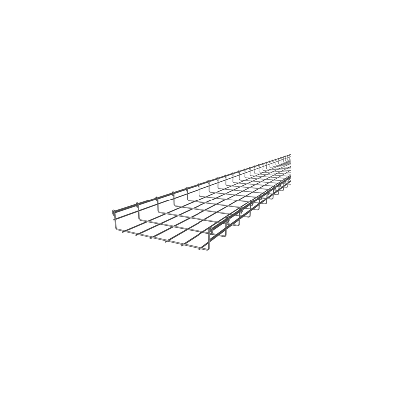 Charola Tipo Malla / 54 mm Peralte / 300 mm Ancho / 3 m Longitud / 10 pies / Electro Zinc 15-20 micras / 258 Cables Cat6