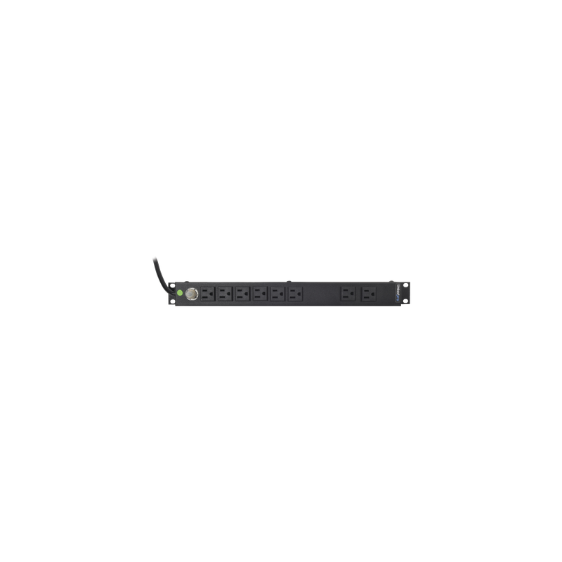 PDU Horizontal / 8 Contactos NEMA 5-15R / 120Vca / 15A / Rack 19" 1U / Cable 2.5 m (8.2 ft)