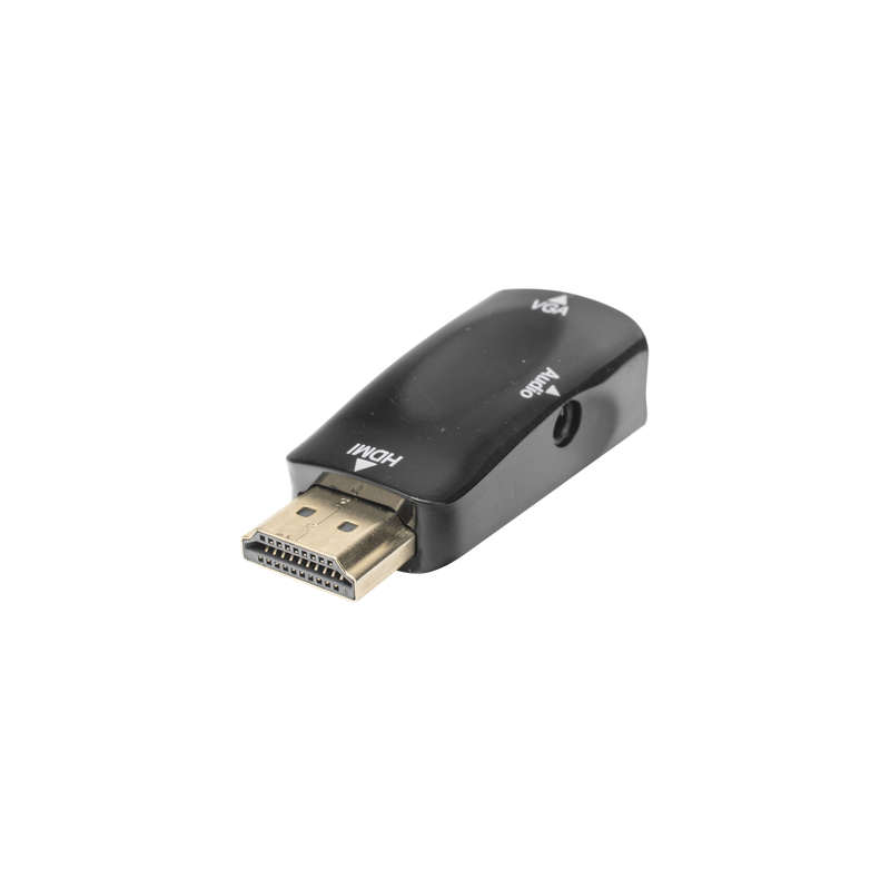 Convertidor HDMI a VGA / 1920x1080 @ 60Hz / Audio 3.5 mm / Plug-and-Play / Chapado en Níquel