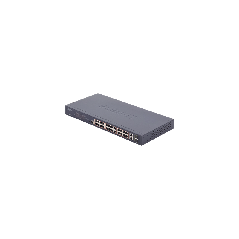 Switch PLANET 24 puertos PoE+ 2 combo Gigabit administrable