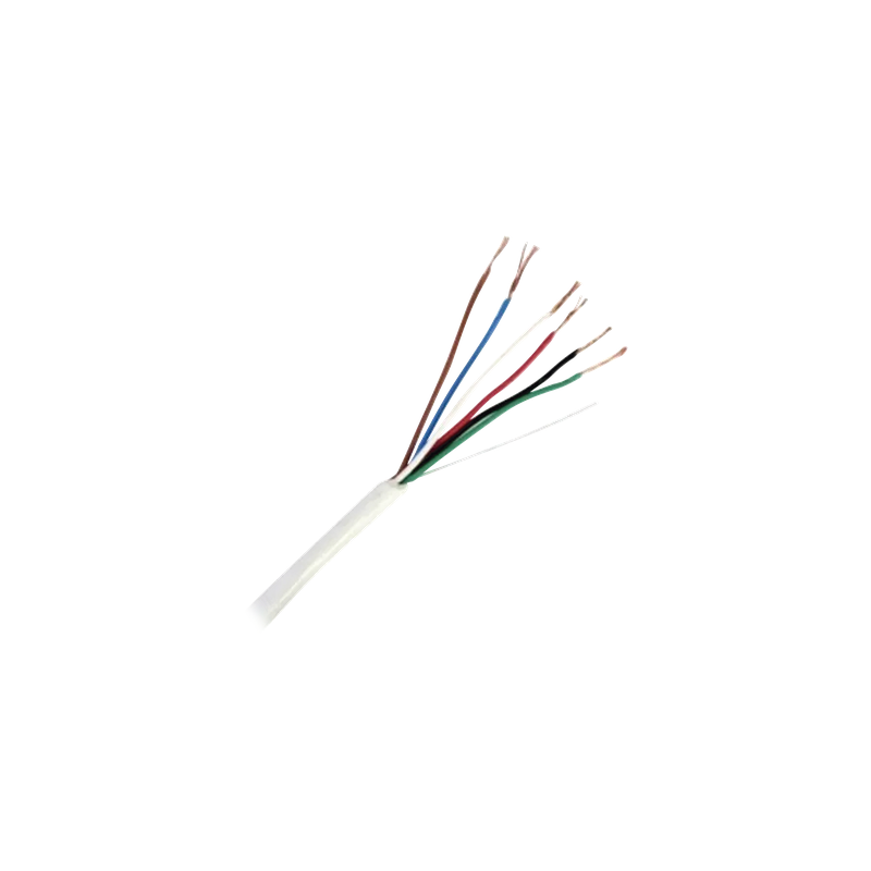 Cable para Control de Acceso / 6x20 AWG / 152 m (500 ft) / Blindado / Riser / Blanco