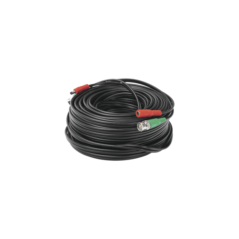 Cable Coaxial BNC RG59 con Alimentación / SIAMES / 30 Metros (98.43 Pies) / 100% Cobre / 4K / Interior y Exterior