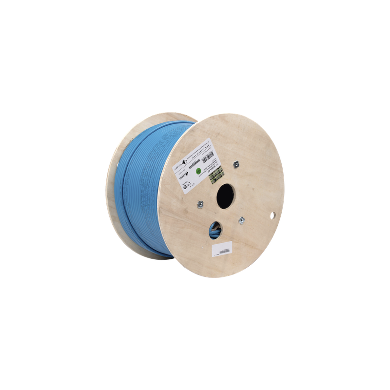 Bobina de Cable Blindado F/UTP / Cat6A / 4 Pares / 23 AWG / CMR Riser / 305 m (1000 pies) / 500 MHz / 10GBase-T