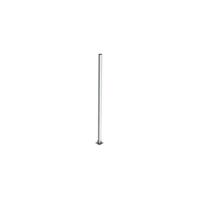 Poste Tubular de Acero Galvanizado / 6 m (19.7 ft) de Altura / Carga Máxima 20 kg / Base 30 x 30 cm / Cédula 30
