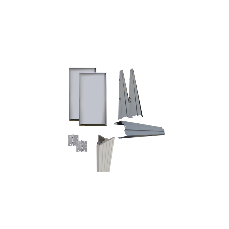 Kit Puerta doble metálica galvanizada 8 ft x 8 ft / Resistente al fuego por 180 min / UL