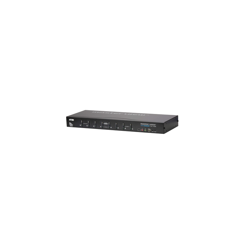 Switch KVM | 8 Puertos | DVI/VGA | Conexión en Cascada | Control de hasta 512 computadoras | USB 2.0 | Soporte Modo Difusión | Función Multipantalla
