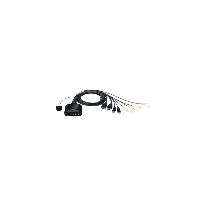 Conmutador KVM HDMI 4K 2 Puertos ATEN USB | Precio México - Envío Inmediato | LM Soluciones