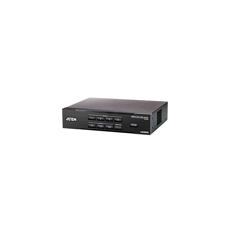 Switcher HDMI a USB 4 Entradas | 4K@60 | USB-C Streaming | Audio Mixer | PiP/Chroma | Control App