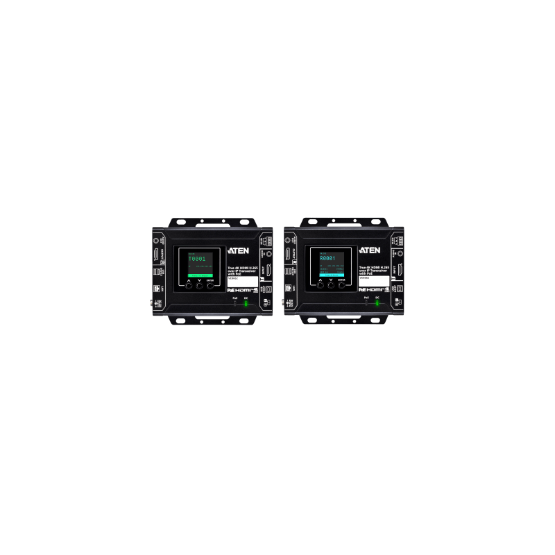 Codificador/Decodificador HDMI | Over IP H.265 True 4K | 3840x2160@60Hz 4:4:4 | Audio Embebido-Desembebido | Función de Video Wall | USB 2.0 + RS-232 | Matriz AV | PoE