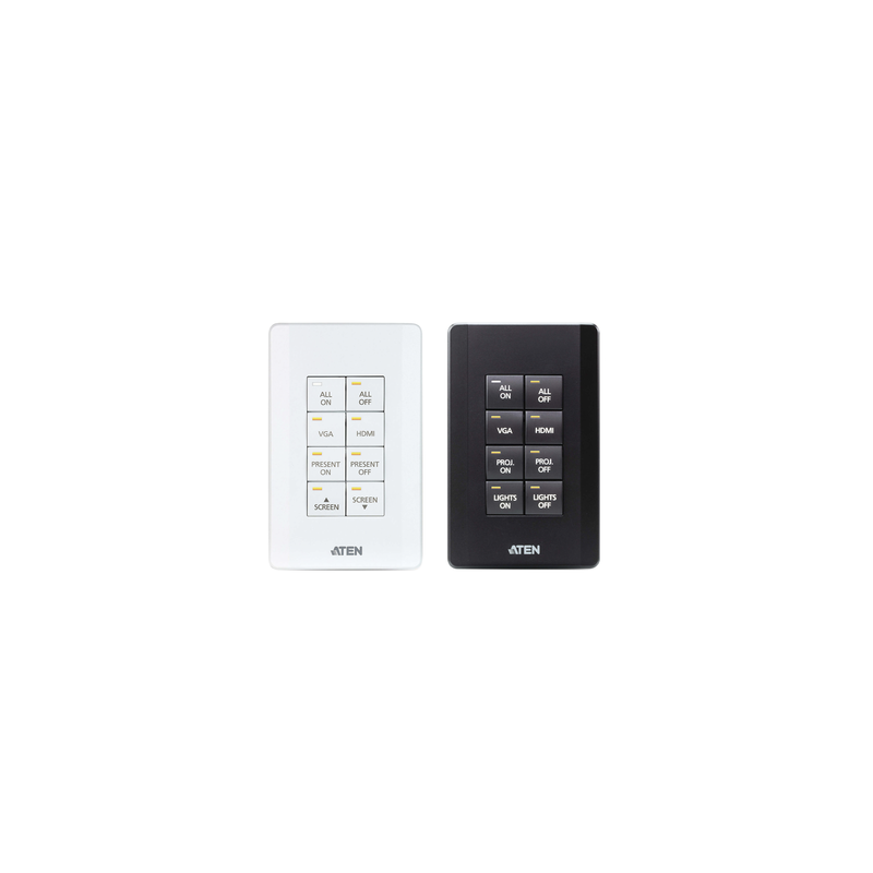 Sistema de control ATEN - Teclado de 8 botones (1GANG) Blanc | Precio México - Envío Inmediato | LM Soluciones