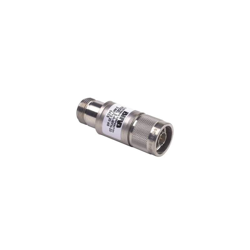Atenuador en Línea de 20 dB, 2 W. Máximo, CD-4 GHz, Conectores N Macho-Hembra.