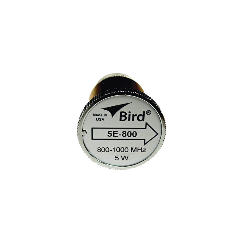Elemento de 5 Watt en linea 7/8" para Wattmetro BIRD 43 en Rango de Frecuencia de 800 a 1000 MHz.