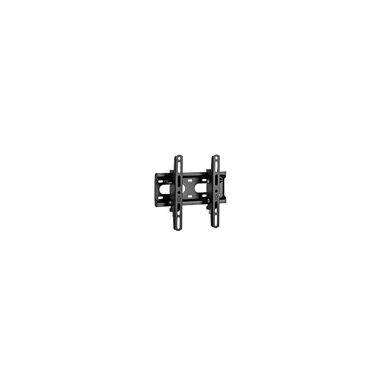 Soporte de Pared con Inclinación para monitores hasta 43"|Compatible VESA 75x75 a 200x200 | Capacidad de Carga 45 kg | Separación de la pared 53 mm | Fabricado en acero | Color Negro