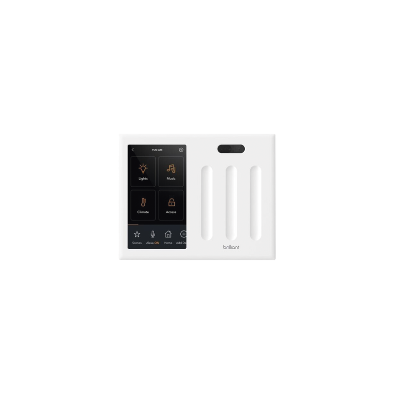 Control touch desde su pantalla en pared, compatible con 3 cargas para controlar iluminacion.