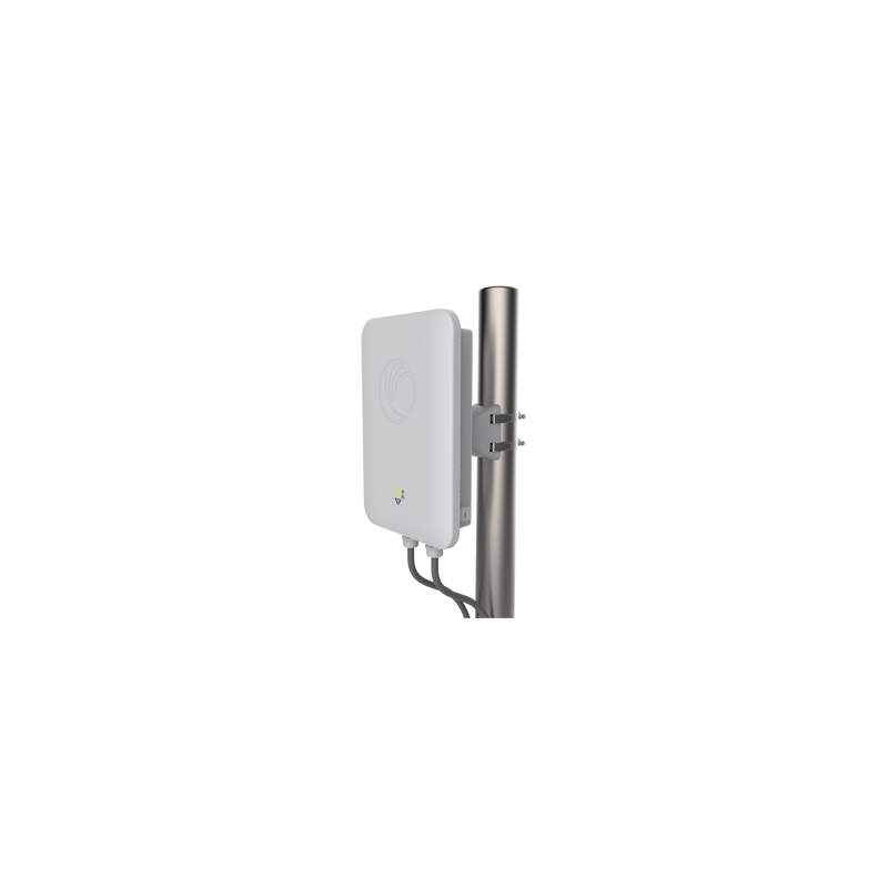 Access Point WiFi cnPilot e501S para exterior, IP67 grado industrial, Filtros para coexistencia con redes LTE, doble banda, antena sectorial 90-120 grados y puerto PoE secundario