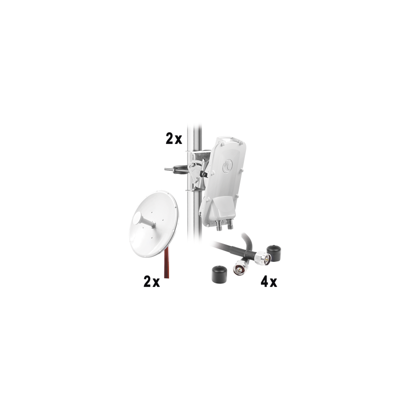Enlace Backhaul Completo Alta Capacidad 2x PTP550CE + Antena