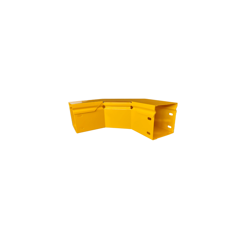 CHFIBER CURVA HORIZONTAL A 90° DE ALUMINIO PERALTE 4" ANCHO 4" RADIO 8" CON RECUBRIMIENTO EN PINTURA EPÓXICA, INCLUYE TAPA , UN PAR DE COPLES Y TORNILLERÍA.