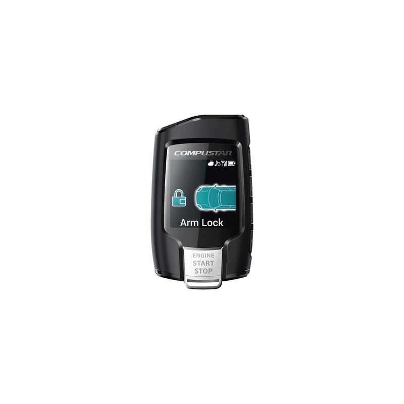 Control Remoto Bidireccional de cuatro botones con pantalla para Sistemas de alarmas Compustar