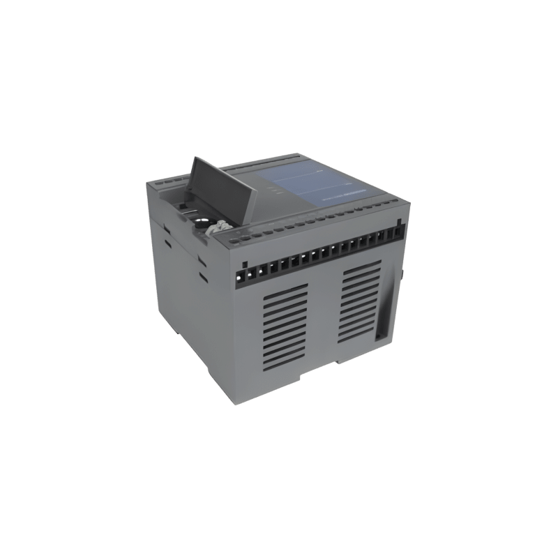 PLC Compacto Coolmay L01S-16MRT / Módulo CPU con Salidas Mixtas Relay + Transistor / 26 E/S (14DI+10DO+2AO) / 2 Salidas Analógicas 0-10V/0-20mA 12-bit / 4 Ejes 200kHz Pulso de Alta Velocidad / 4 Contadores 200kHz Alta Velocidad / RS485*2 + R
