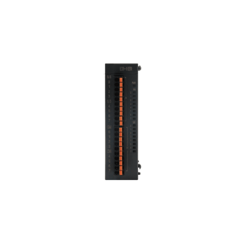 Módulo de Expansión Híbrido / 8 Entradas Digitales + 8 Salidas a Relevador / 24VDC / Diseño Slim 25 mm / Terminales Push-Type / Montaje Riel DIN / Inmunidad al Ruido Mejorada