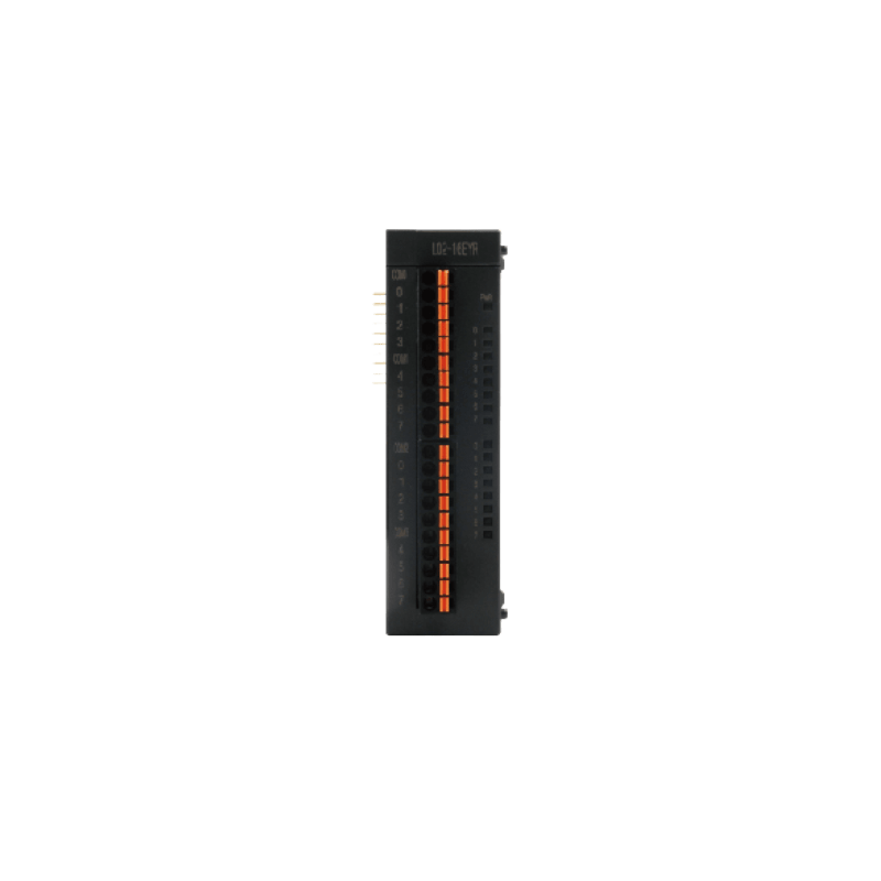 Módulo de Expansión PLC / 16 Salidas Relevador / Contacto Seco AC-DC / 250V AC - 30V DC / 2A por Canal / Terminales Push-type / Montaje Riel DIN