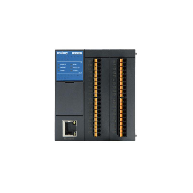Controlador Lógico Programable (PLC) / 32 Puntos E/S / 16DI 16DO Relevador / CPU Dual 32-Bits / Ethernet + CAN + RS485 / Expansión hasta 512 Puntos