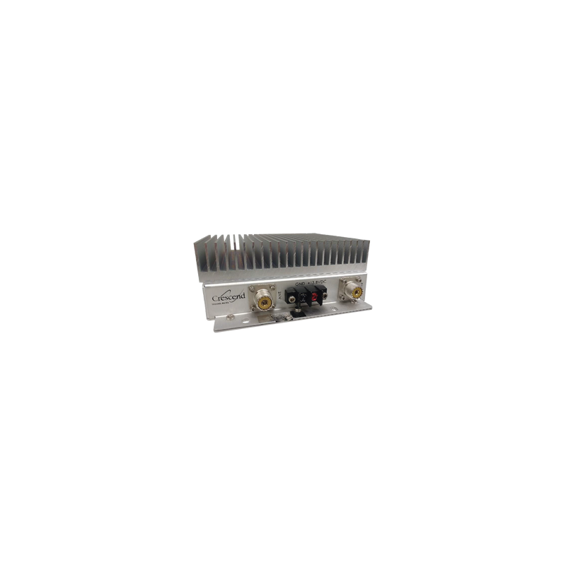 Amplificador Vehicular, 403-450 MHz, Entrada 1-5 Watt /Salida 50 Watt, 11 Amp., UHF Hembras.