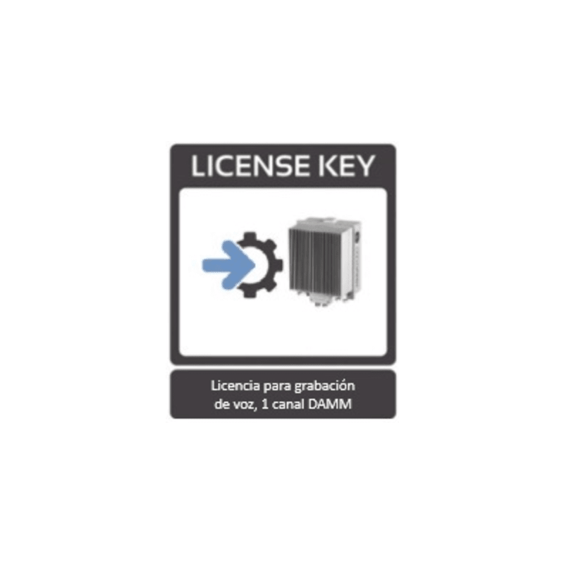 Licencia adicional para grabación de voz, 1 canal para sistema DAMM.