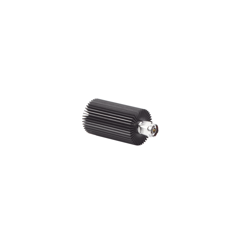 Carga Terminal de 50 Ohm, 0-960 MHz, Perdida por Retorno de 25 dB, 30 Watt, Conector N Macho para Circuladores dB Spectra.