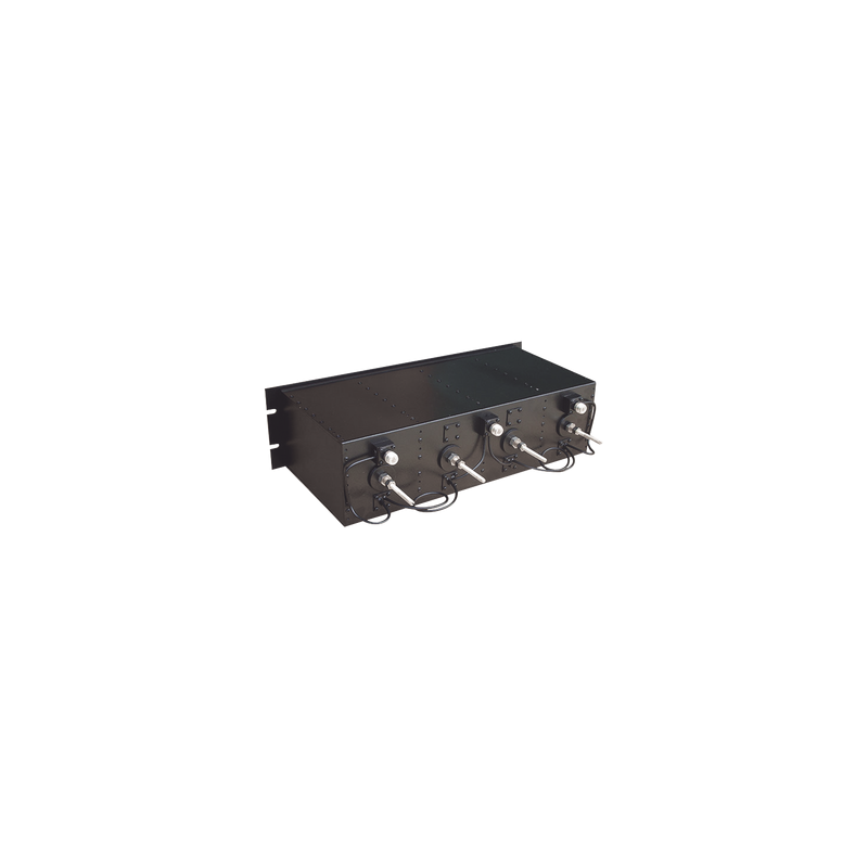 Duplexer Pasa Banda/Rechazo de Banda, UHF de 370-410 MHz, para montaje en Rack de 19 in, 50 Ohm, 4 Cavidades, 150 Watt, N Hembra.