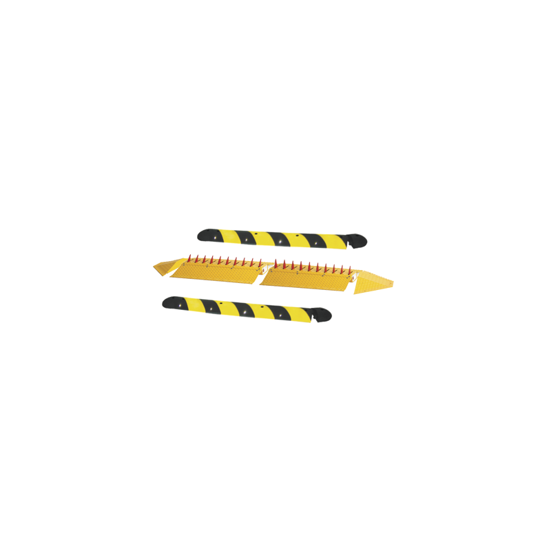Kit de picos ponchallantas autónomo / Carriles de 2.2 M / No requiere barrera / FACIL INSTALACION / Incluye topes y tornilleria