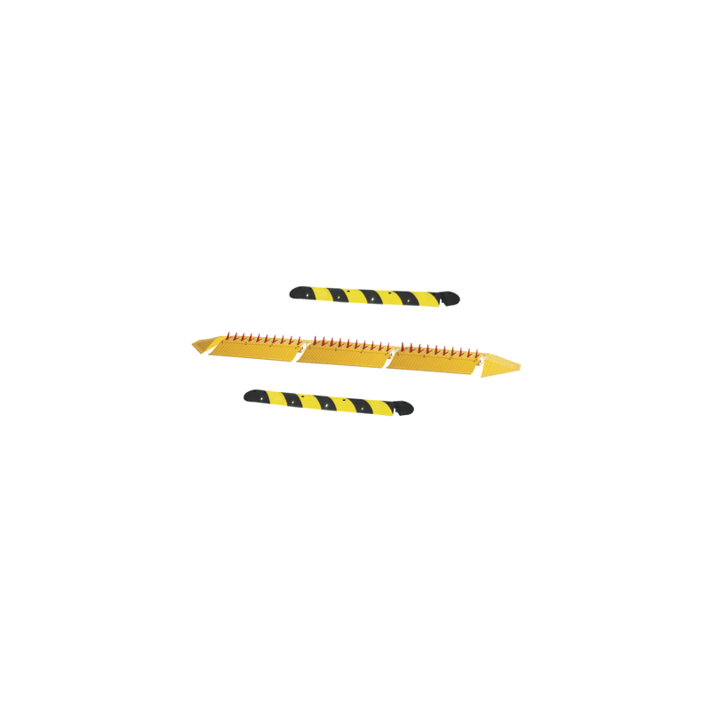 Kit de picos ponchallantas autónomo / Carriles de 3.2 M / No requiere barrera / FACIL INSTALACION / Incluye topes y tornilleria