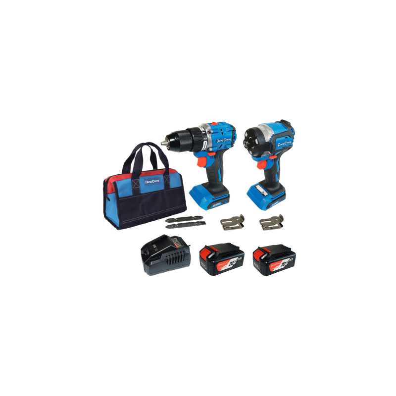Kit Taladro Percutor y Atornillador Impacto Dongcheng 20V | Precio México - Envío Inmediato | LM Soluciones