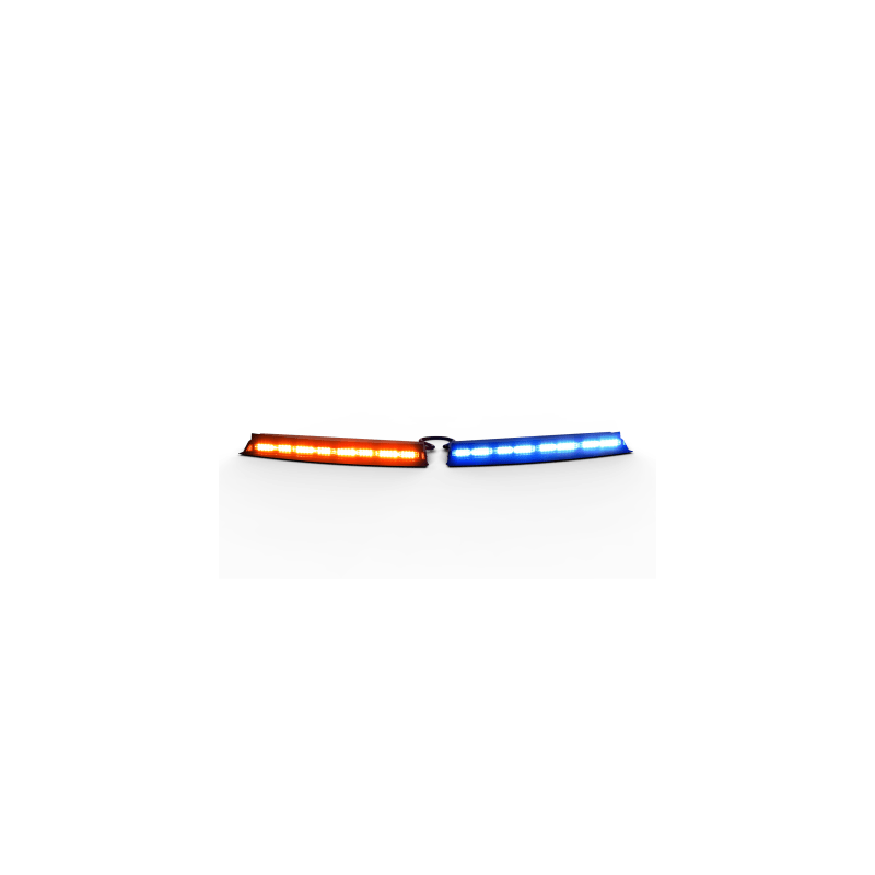 Visera Interior Universal Rojo-Blanco/Azul-Blanco 144 LED Con Luces De Penetración Sin Bracket, Necesario agregar CZMATSIBSYS