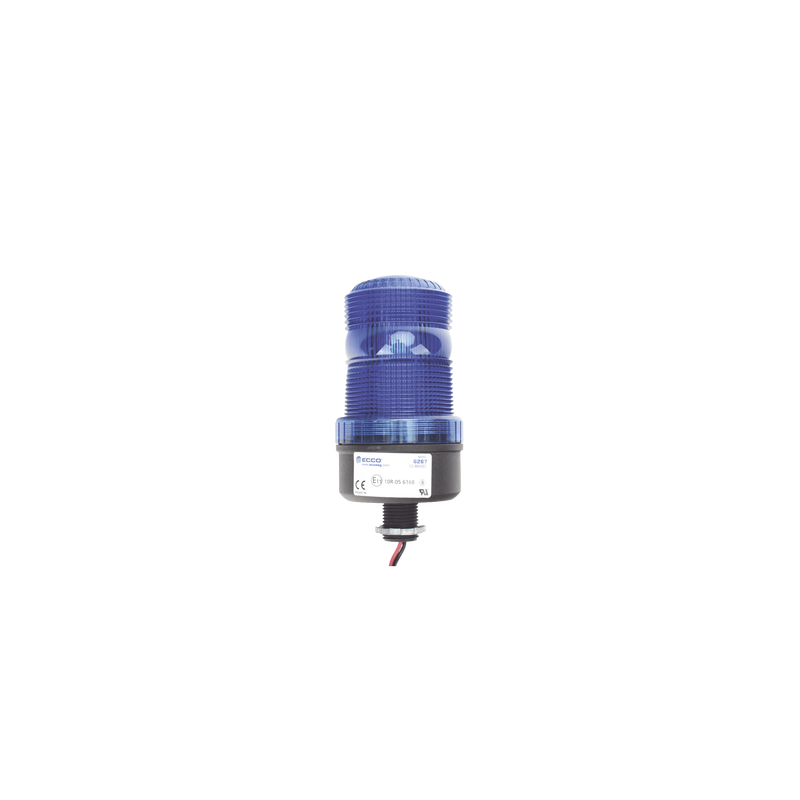 Mini baliza de LED color azul montaje permanente SAE Clase III