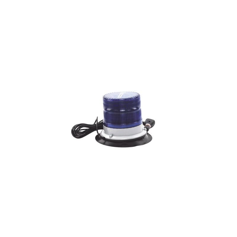 Baliza led pulso, 12-24vdc, 11 patrones de flash, montaje de imán de vacío, azul