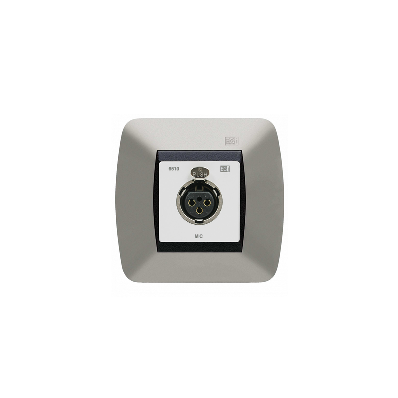 Conexión Caja 60mm XLR Hembra de Pared Blanco - EGI AUDIO SO | Precio México - Envío Inmediato | LM Soluciones