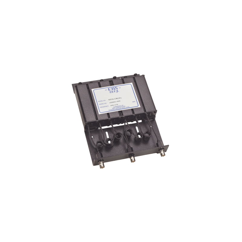 Duplexer Compacto de Rechazo de Banda, 160-170 MHz, 4.6 a 6 MHz Sep. Tx-Rx, 50 Watt, BNC Hembra.
