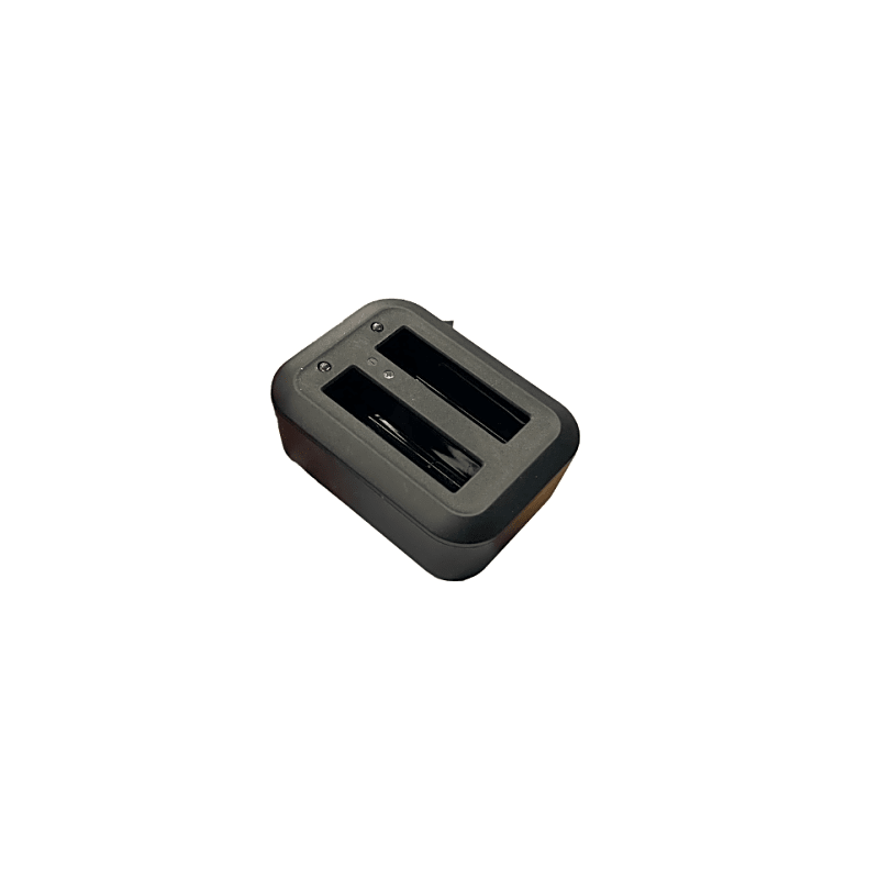 Base de Carga Dual para Baterías de Bodycam| Compatible con XMRX5V2| Diseño Compacto | Carga Rápida Dual |  Indicadores de Estado| Material ABS | No incluye Bateria.
