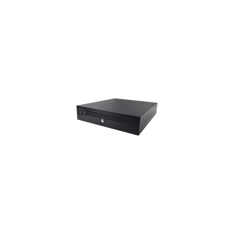 Gabinete Metálico de Seguridad para DVR/NVR. Tamaño Max. de DVR/NVR: 445 x 88 x 400 mm (An. x Al. x Prof.)