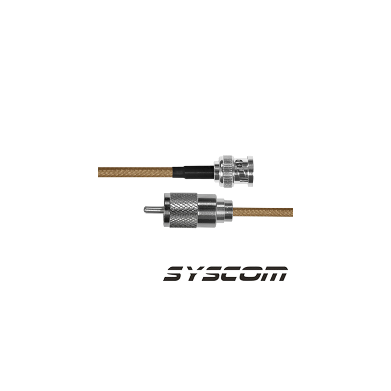 (1 pza) Jumper con cable LP142, conectores BNC Macho/UHF (PL-259) Macho.