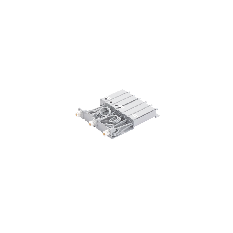 Duplexer SYSCOM en VHF, 6 Cav. 148-160 MHz, 50 Watt, 5 MHz Sep. Rechazo de Banda, N Hembras.