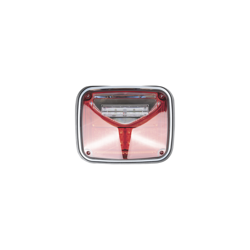 Luz de advertencia de 8 X 6", Color Rojo, Con Luz de Trabajo Clara, Ideal para Ambulancias
