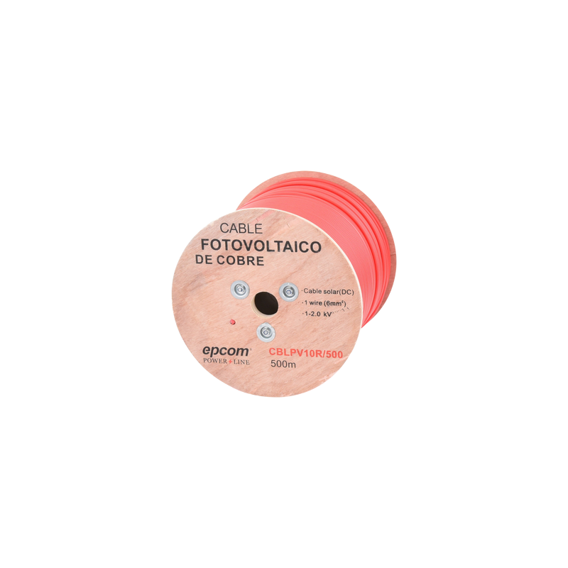 Cable Fotovoltaico 10AWG 6mm2 Rojo 500m EPCOM POWERLINE | Precio México - Envío Inmediato | LM Soluciones