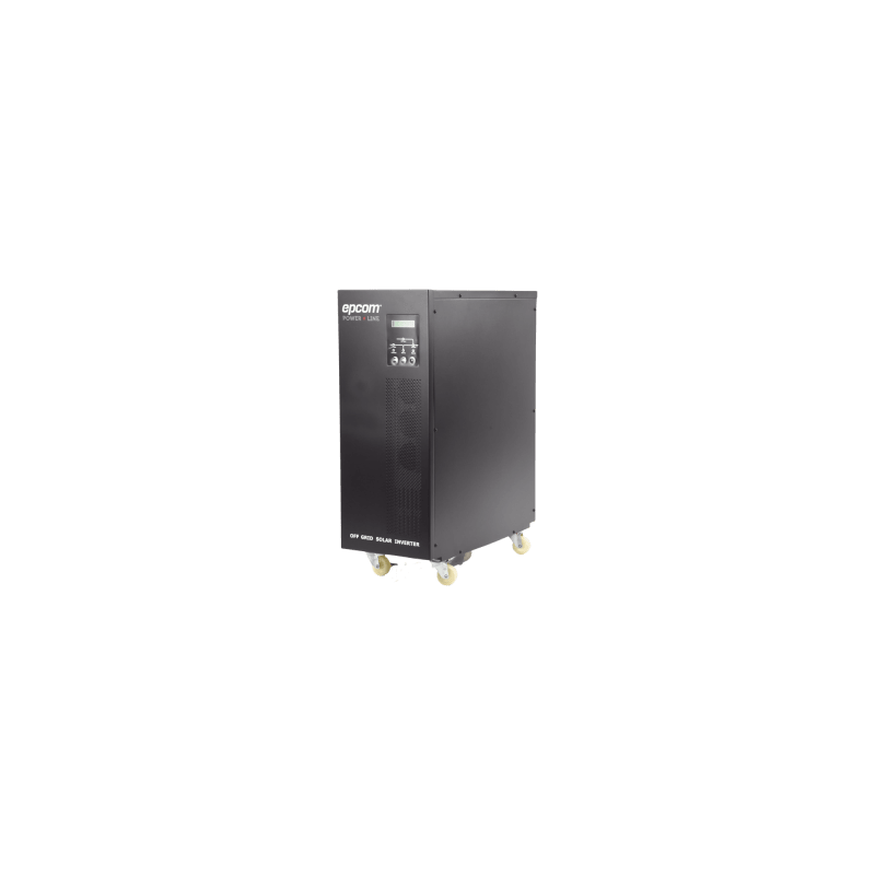 Inversor / Cargador para sistemas tipo isla de 192Vcc/120VCA de 5000W onda sinusoidal pura con controlador MPPT. Administre una fuente fotovoltaica, la red eléctrica y recargue su banco de baterías y su consumo sin problemas.