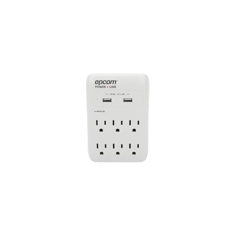 Multicontacto Supresor de Picos 1080J | Epcom Powerline | Precio México - Envío Inmediato | LM Soluciones